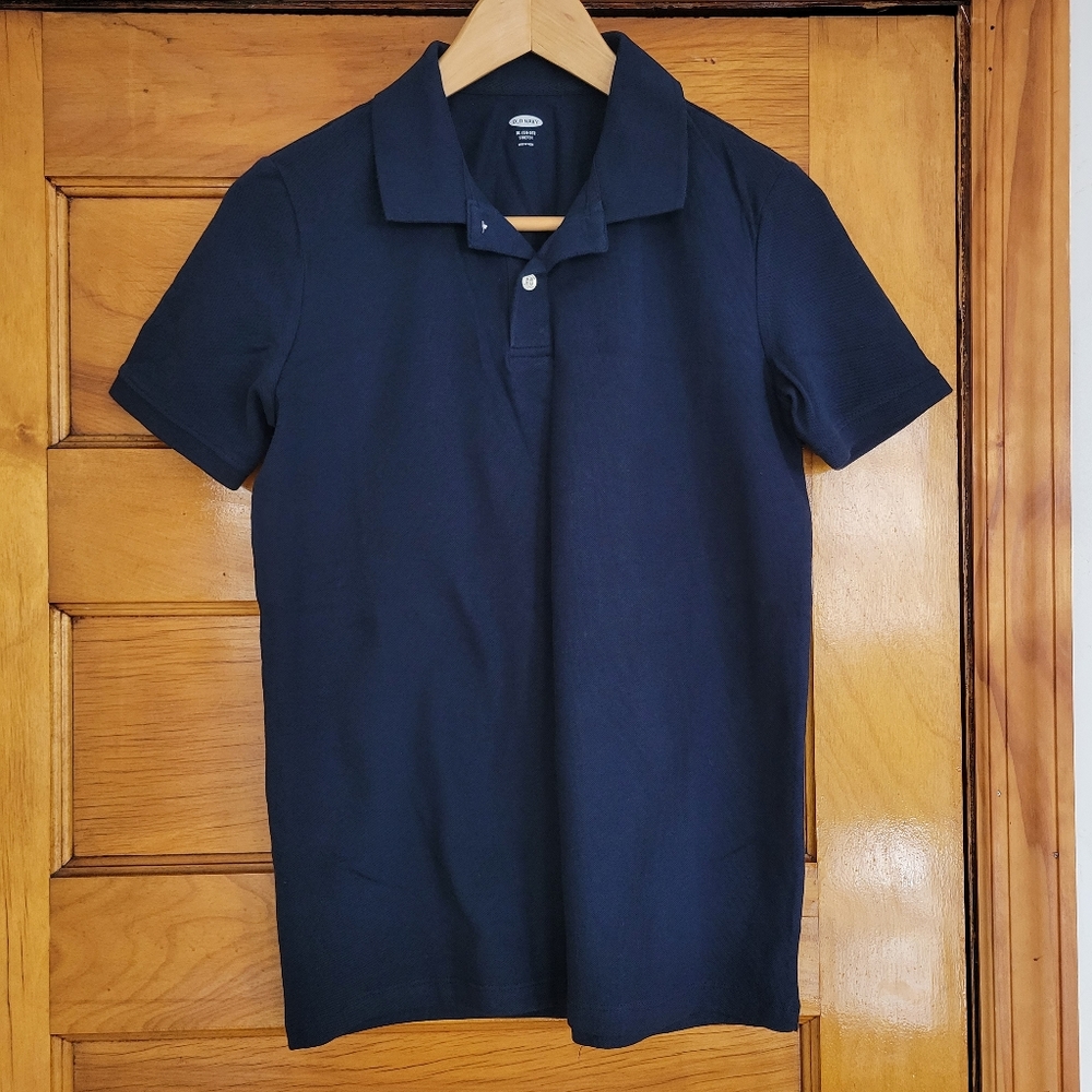 NWT Old Navy Polo Shirt Boys Size 14/16 XL Navy Blue Gray White Stretch Lot of 5